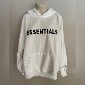 Essentials, white Hoodie, Sz L